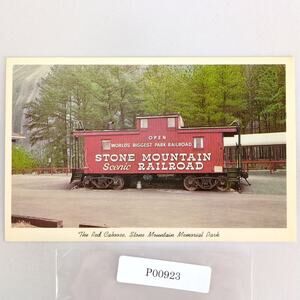 Stone Mountain Scenic Railroad Park 1960s Postcard The Red Caboose Unposted
